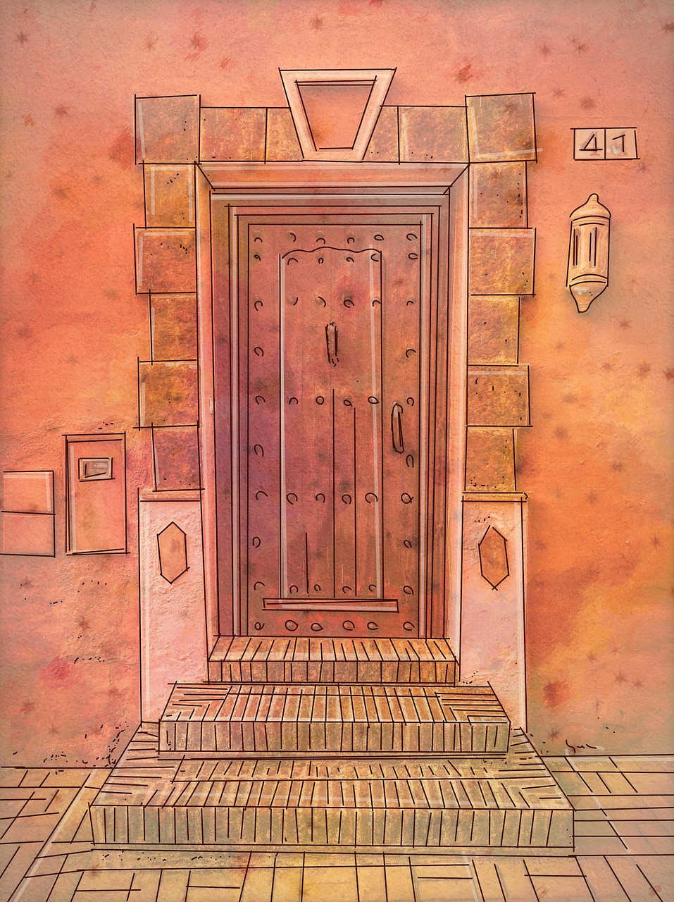 Clean and attractive main entrance door following Vastu principles